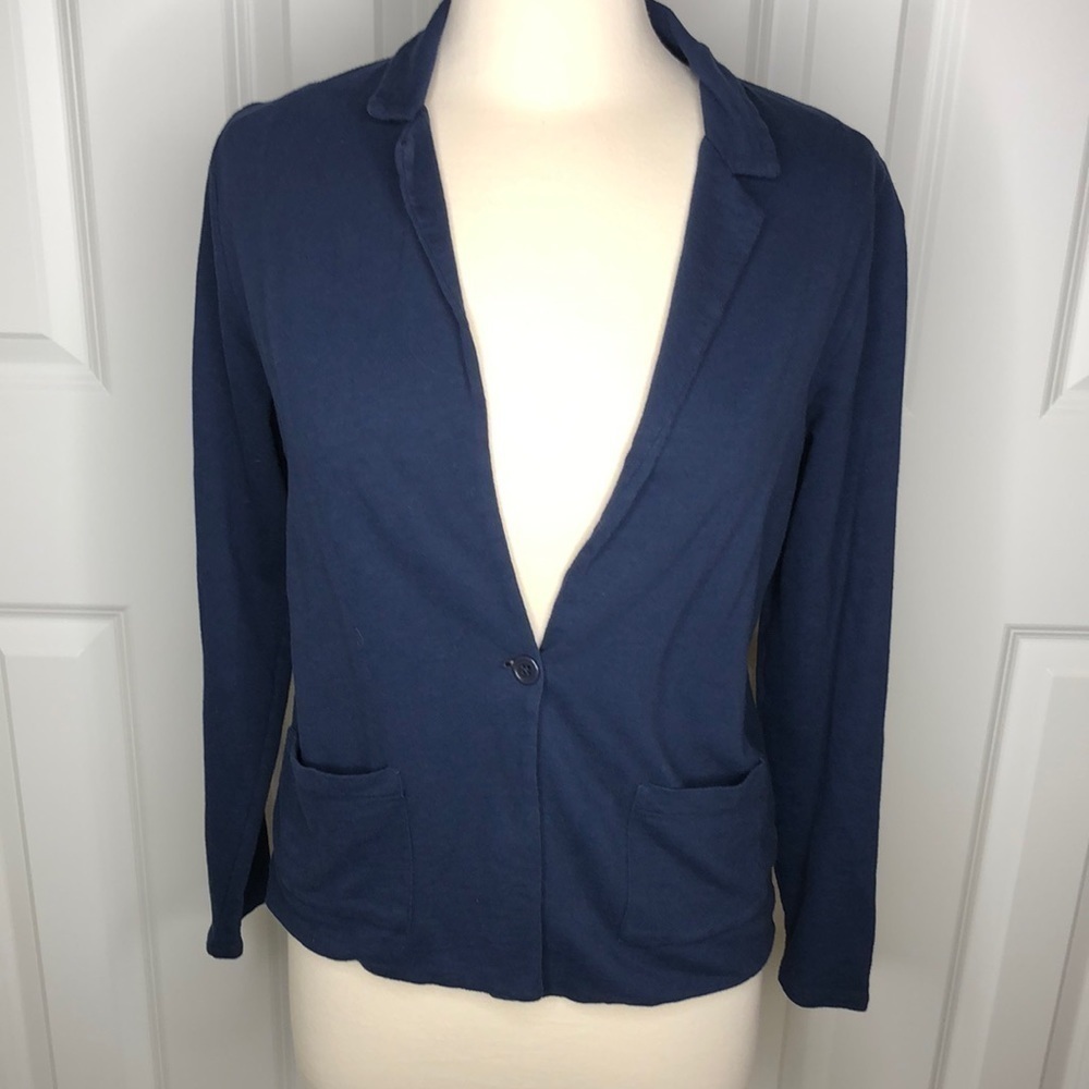 Hartford Navy Cotton Cardigan Size 2